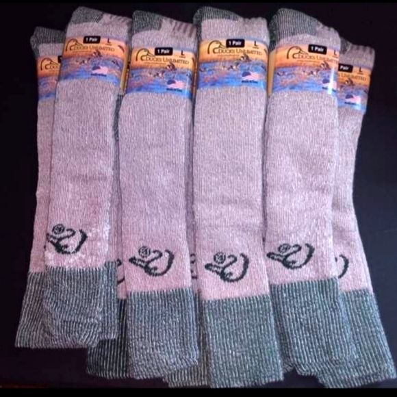 (2 Pairs) Ducks Unlimited Extra-Long Merino Wool Wader Socks - Picture 2 of 2